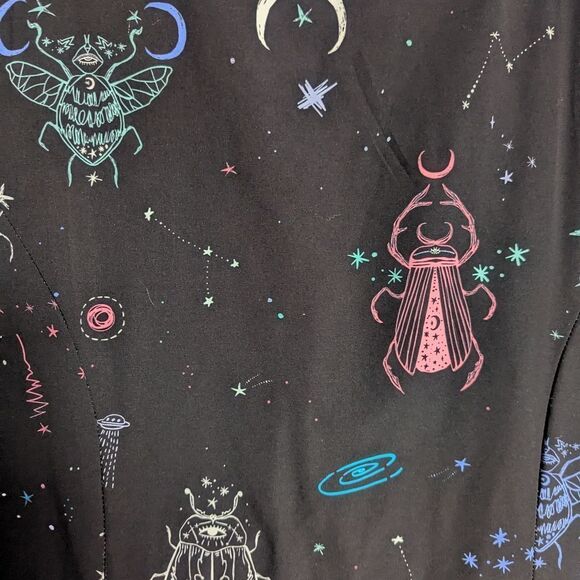 XXL Blackmilk Alien Insects Evil V Dress - Picture 5 of 7